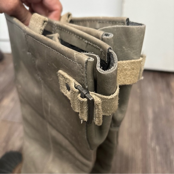 SOREL SLIMPACK TALL BOOTS Size 8 Equestrian Riding Leather Shale Gray Rain Snow - Picture 6 of 12